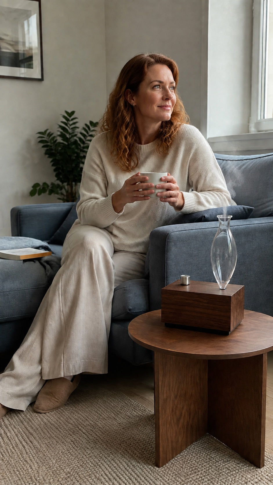 AI-created lifestyle illustration: Tea and a moment to pause · AI-created scene